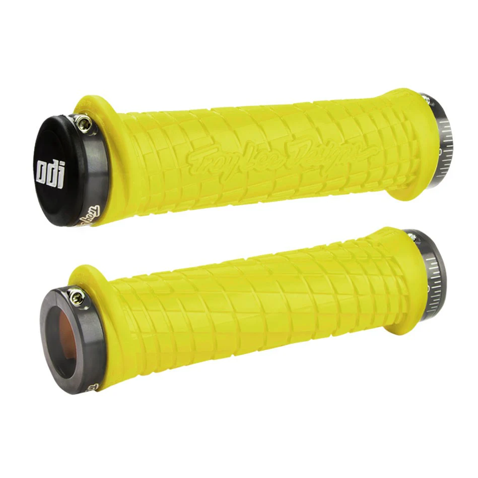 Grips ODI TROY LEE DESIGNS Lock-On 130 mm Jaune