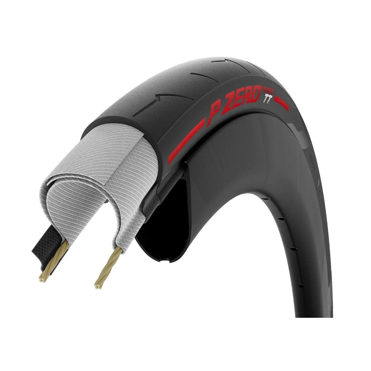 PIRELLI P ZERO Race TT 700c TubeType Rød Dæk