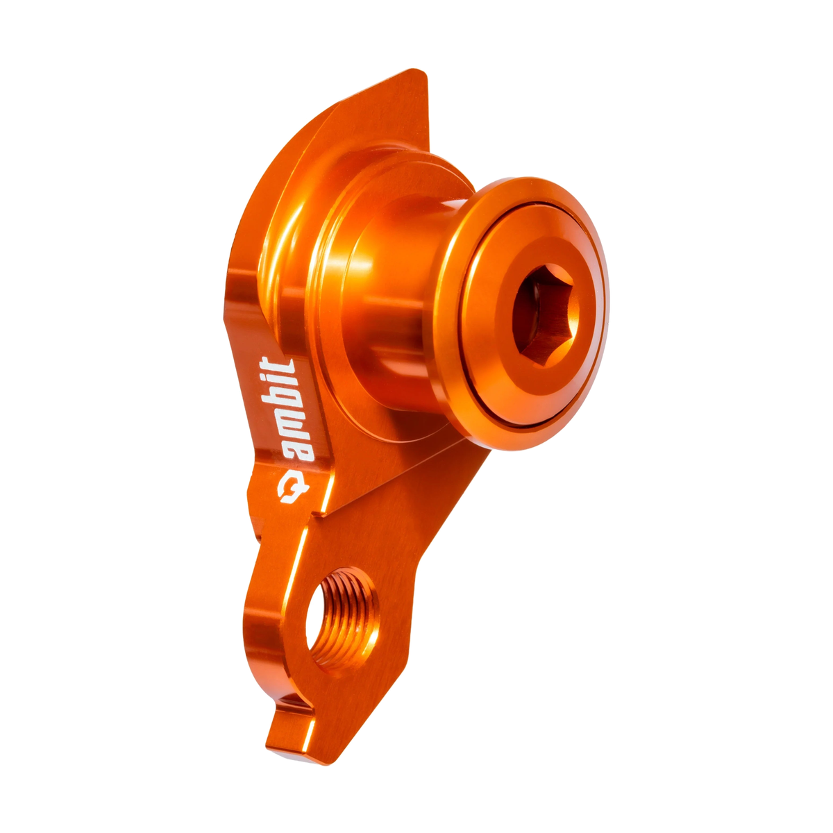 Patte de Dérailleur AMBIT UDH Orange — vue produit sur fond blanc