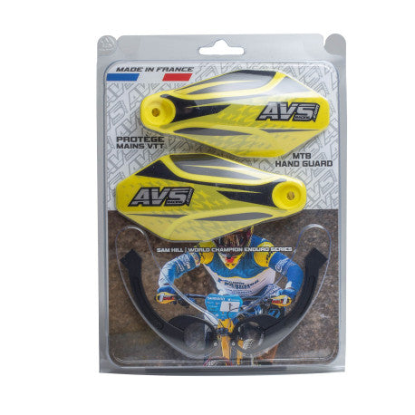 AVS KIT DECO Hand Guards Aluminium Bracket Yellow/Black
