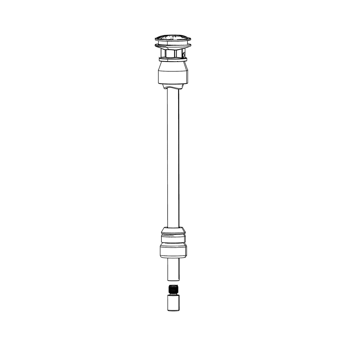 Komplet osovine zračne opruge DEBONAIR ROCKSHOX 100 mm – 29" (35 mm) za SID C1 (2021.) — tehnička ilustracija