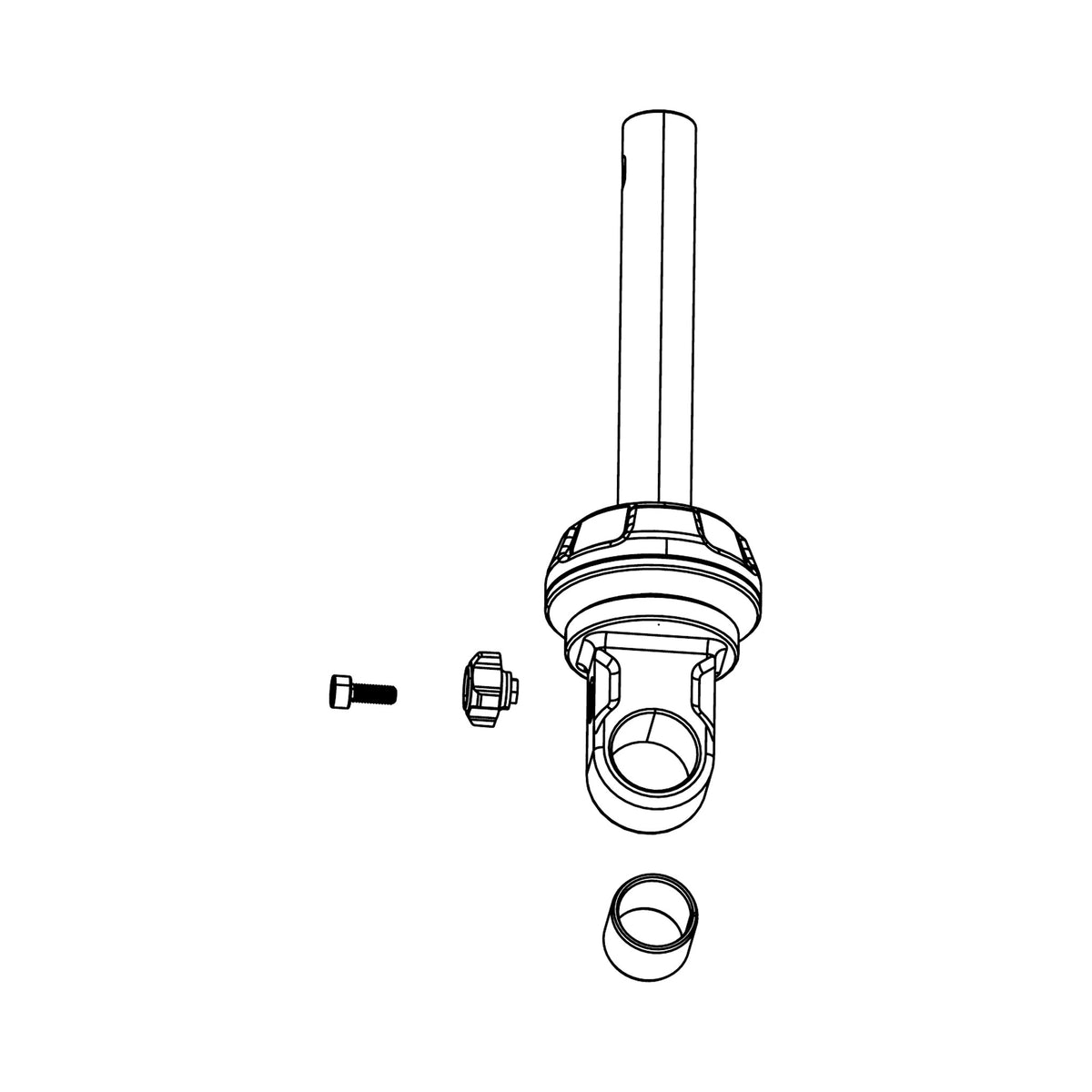 ROCKSHOX SUPER DELUXE COIL A1-A2 -iskunvaimentimen varsisarja — tekninen kuva