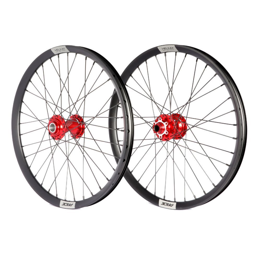 Paire de Roues PRIDE 20" (406mm) Control V2 Disc Helium M24 Axes 20/15mm Rouge