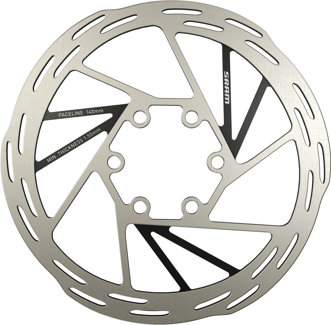 Disque SRAM PACELINE 6 Trous Argent/Noir