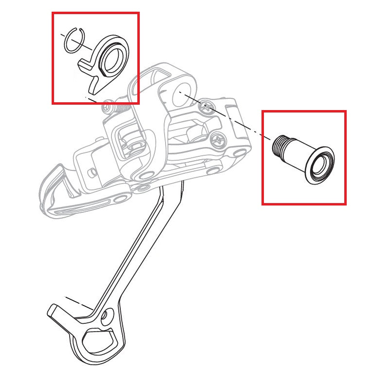 Kit de Parafusos de Fixação do Desviador SRAM X7/X9/DUAL DRIVE 3x9V 2004-2006