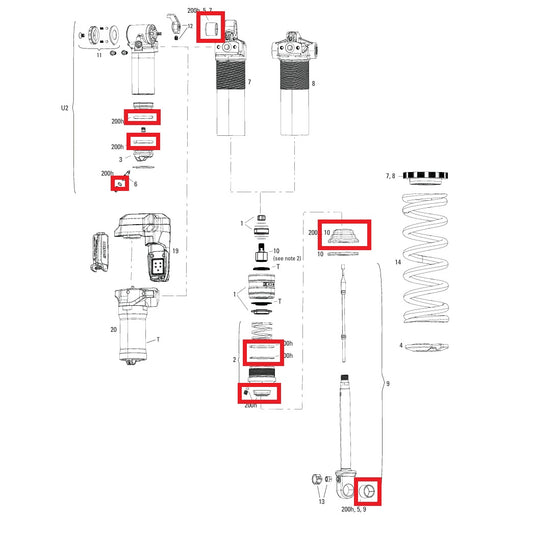 Kit Entretien 200h/an ROCKSHOX VIVID COIL C1+ (2025+)