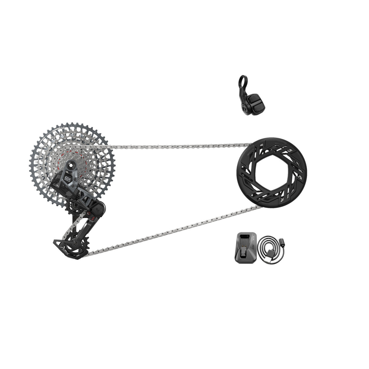 Groupe SRAM GX EAGLE E-MTB 104BCD AXS T-Type 36 DTS Clip-on 10/52 USB-C