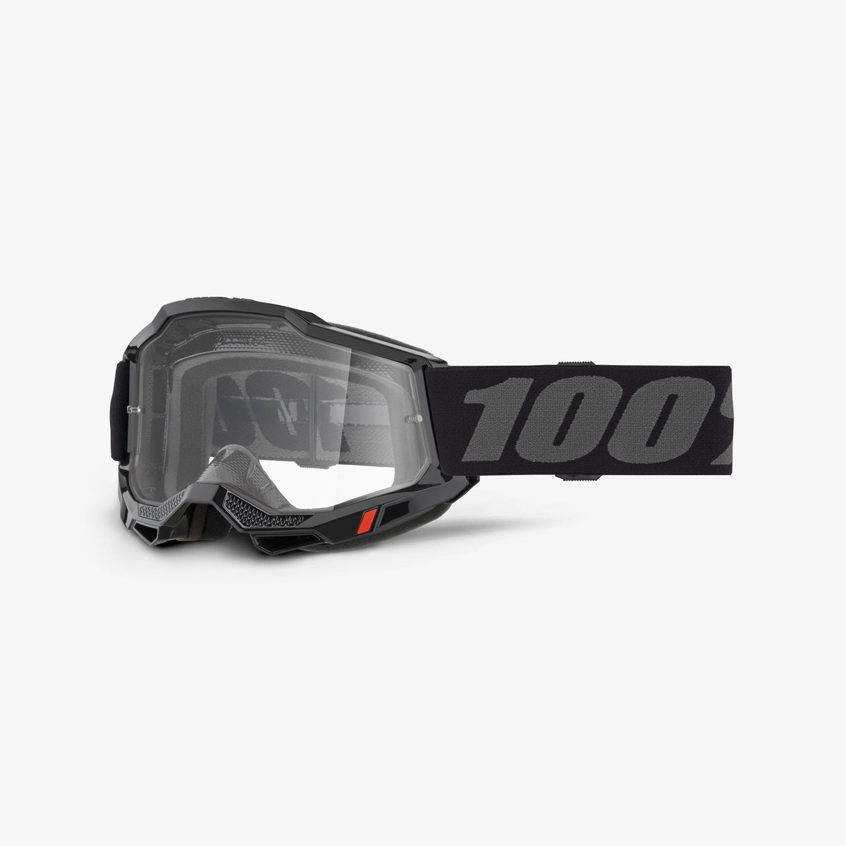 100% ACCURI 2 Crossbrille Schwarz/Grau mit klarer Scheibe