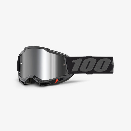Maske 100% ACCURI 2 Schwarz Silver Mirror Visier