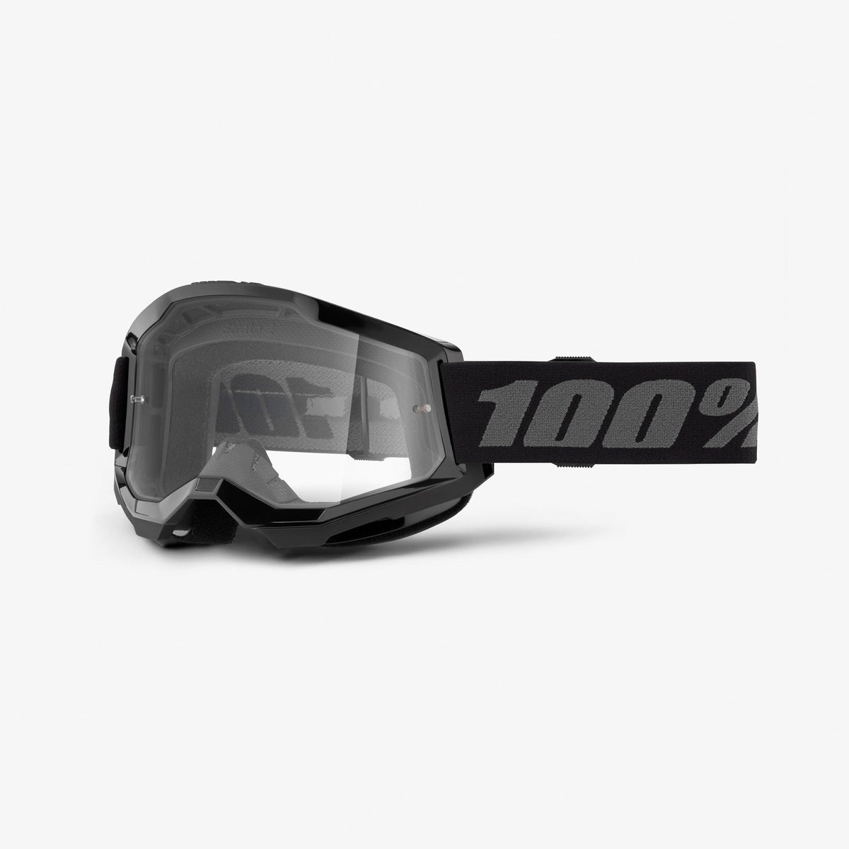 Maschera 100% STRATA 2 Junior Nero Lente Chiara