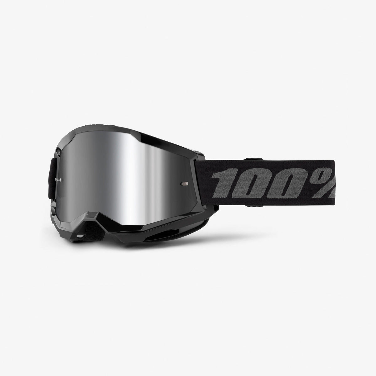 Maschera 100% STRATA 2 Junior Nero Lente Silver Mirror