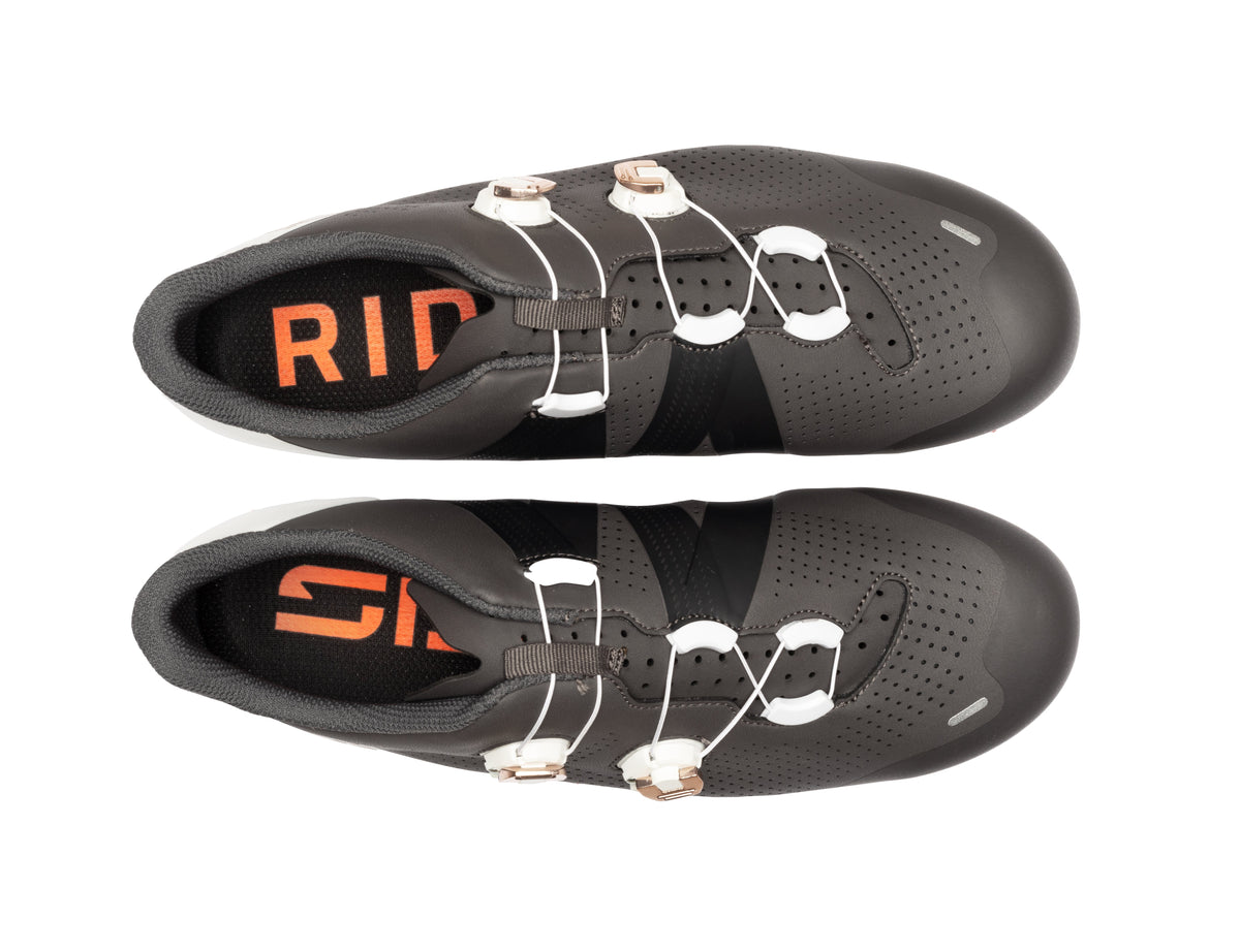Chaussures route Sidi Ergo 6S anthracite et blanc, vue de face