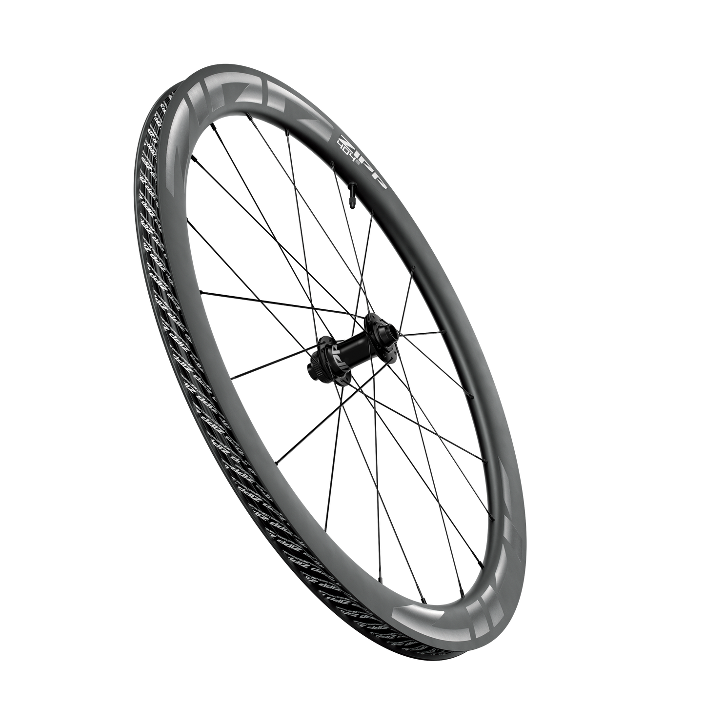 Roue Avant ZIPP 404 S A1 Tubeless Ready (Center Lock) Noir/Gris