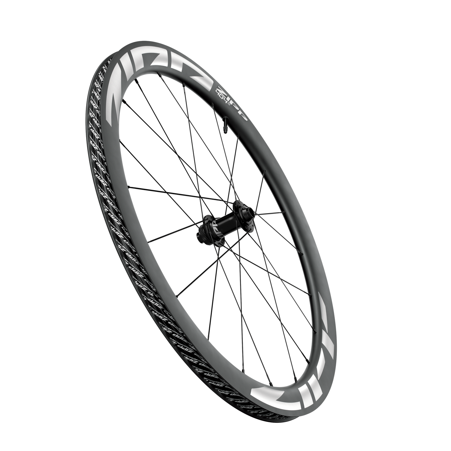 Roue Avant ZIPP 404 S A1 Tubeless Ready (Center Lock) Noir/Blanc