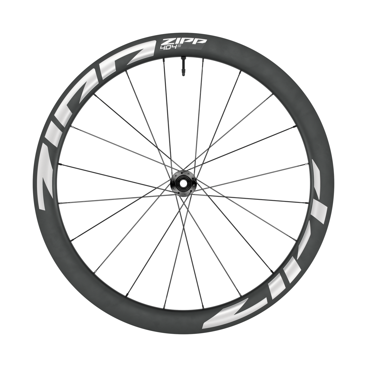 Roue Avant ZIPP 404 S A1 Tubeless Ready (Center Lock) Noir/Blanc