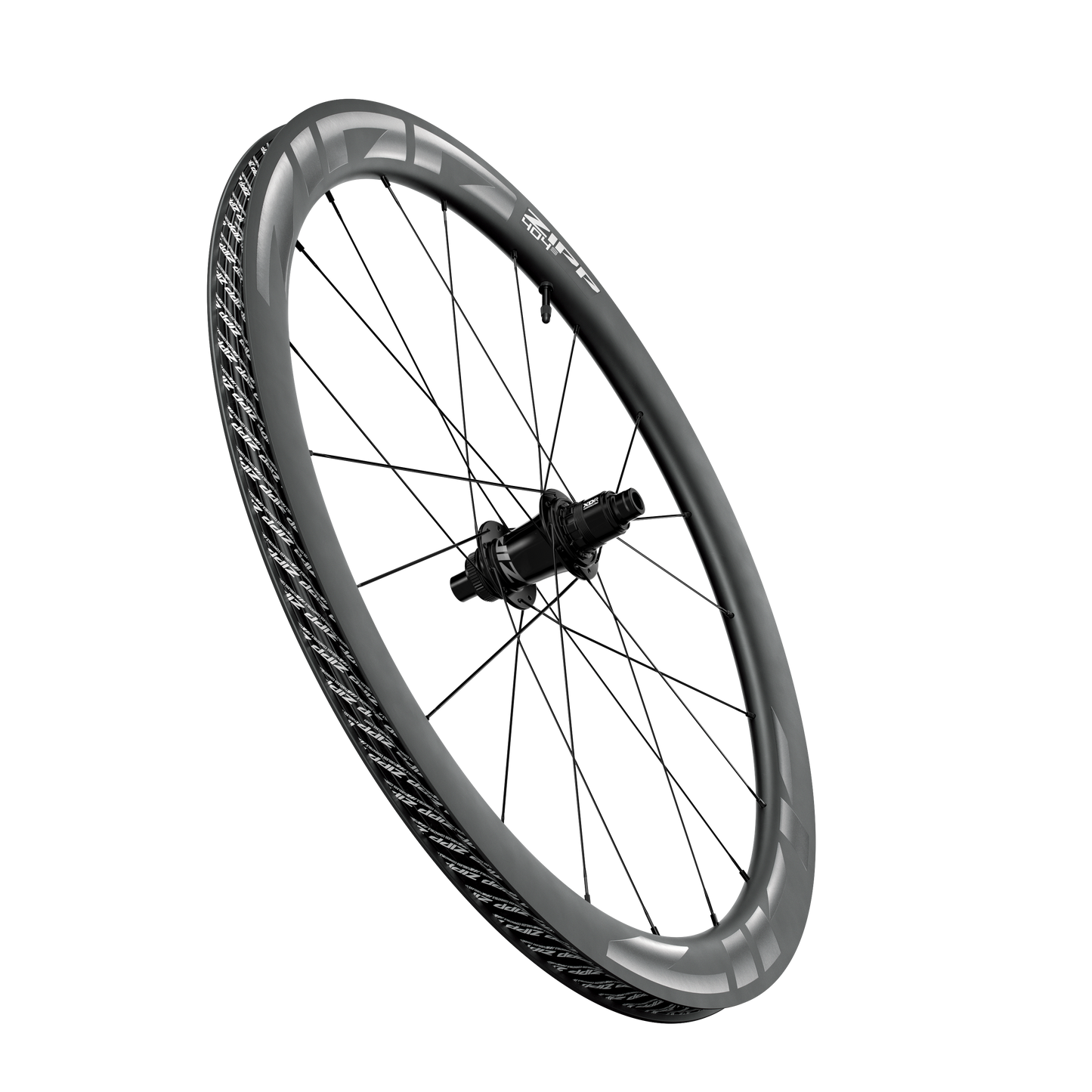 Roue Arrière ZIPP 404 S A1 Tubeless Ready (Center Lock) Noir/Gris