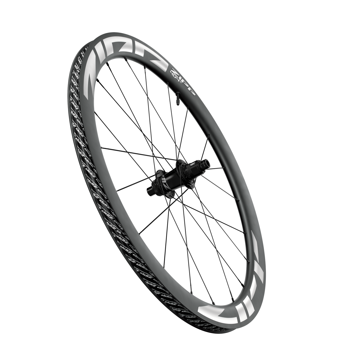 Roue Arrière ZIPP 404 S A1 Tubeless Ready (Center Lock) Noir/Blanc