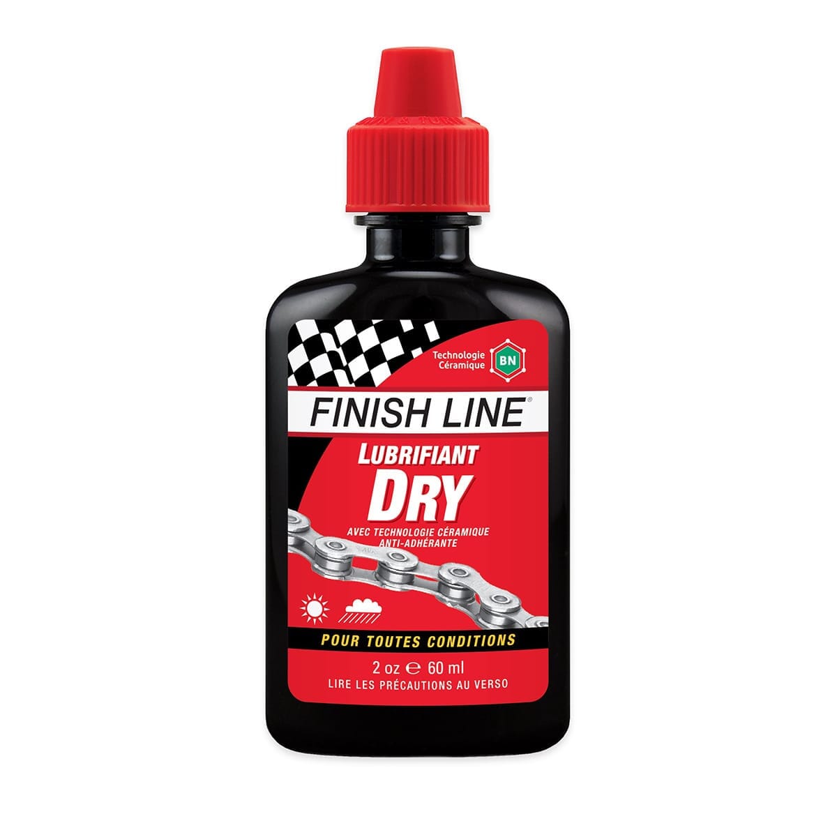 Kædesmøremiddel i kande FINISH LINE DRY LUBE - Alle forhold (60 ml)