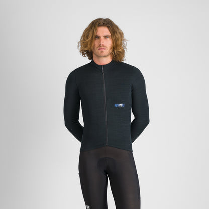 Črn kolesarski dres SPORTFUL SUPERGIARA WOOL z dolgimi rokavi