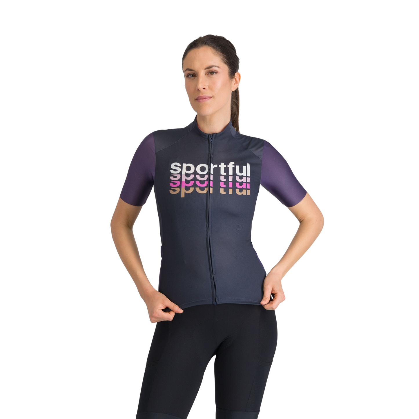 Maglia SPORTFUL SUPERGIARA 2 LOGO Maniche Corte Donna Blu Navy