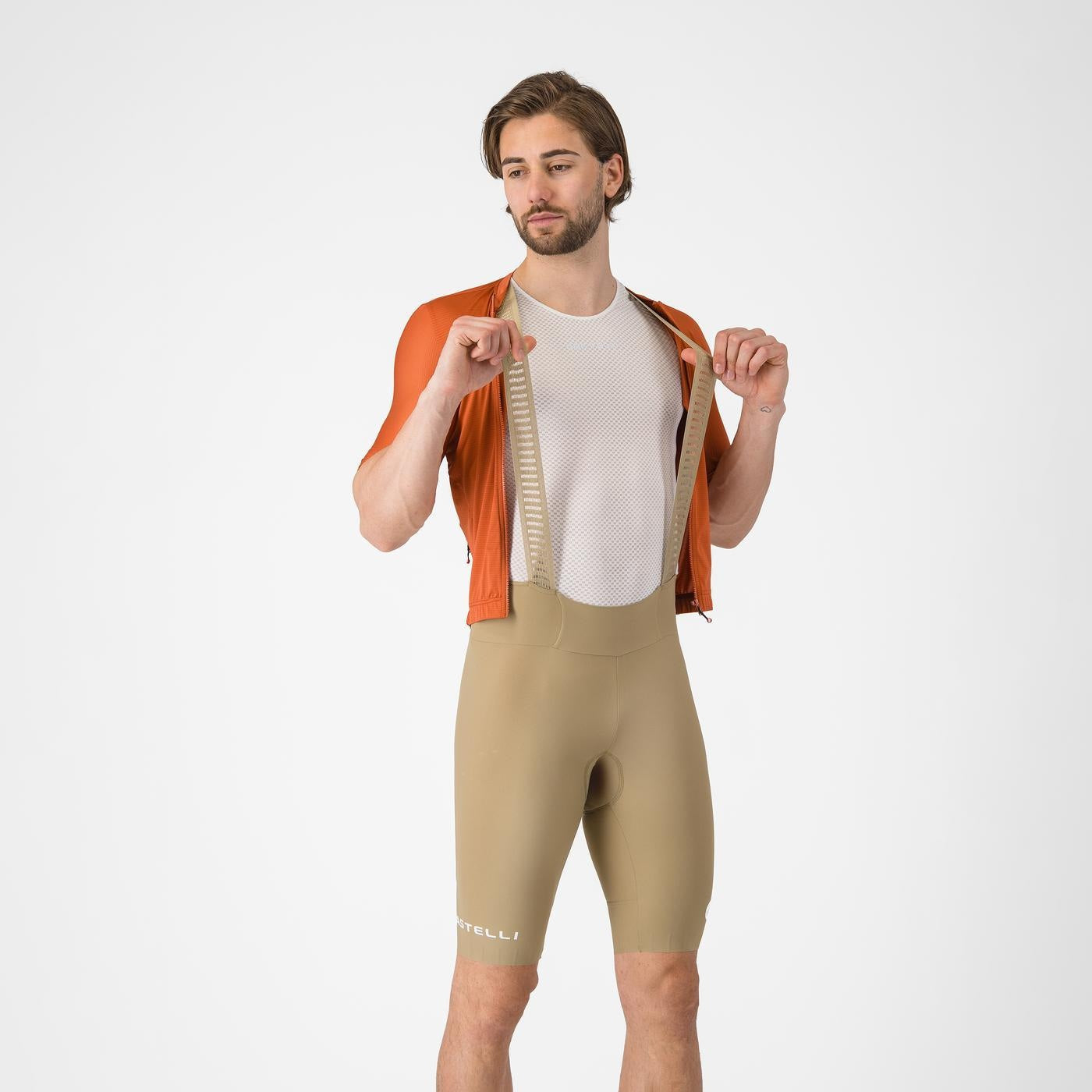 Cykelshorts med Seler CASTELLI ESPRESSO 2 Beige Elmwood