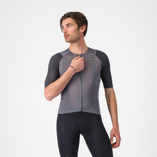 Maillot CASTELLI AERO RACE 8S Manches Courtes Gris
