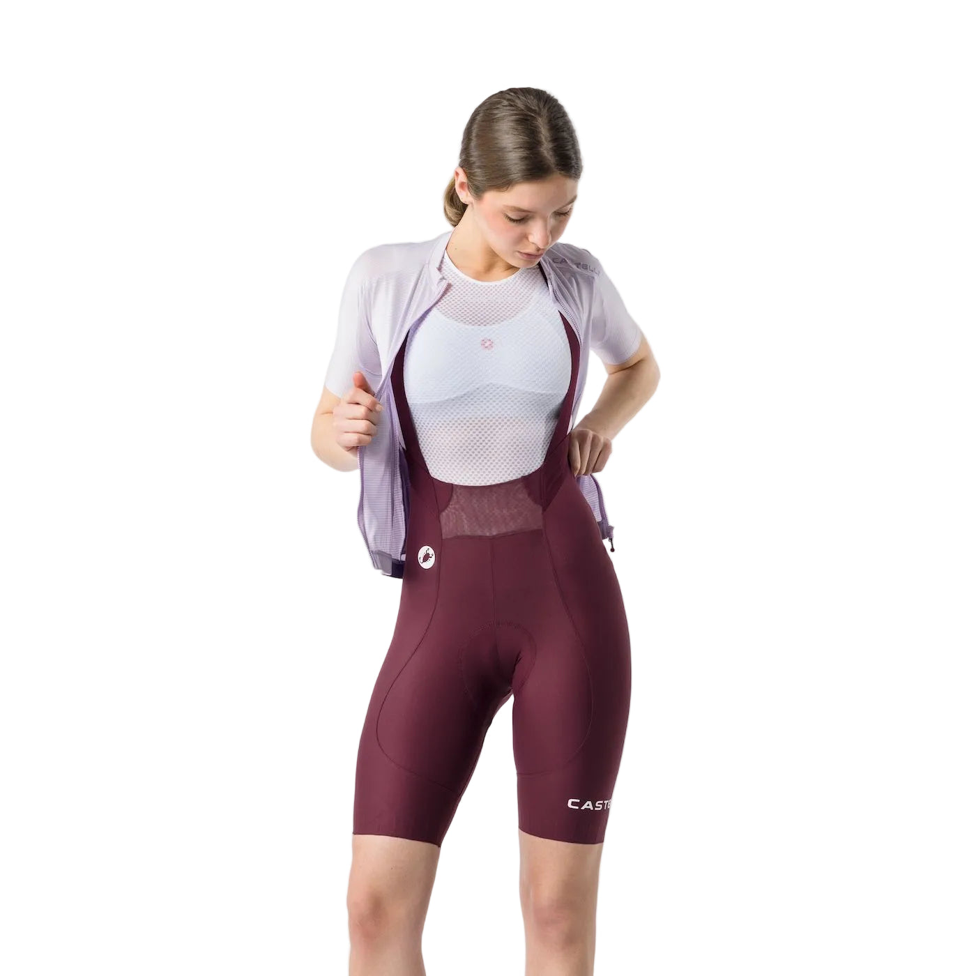 CASTELLI ESPRESSO 2 W DT Γυναικείο μπορντώ Bib Tight