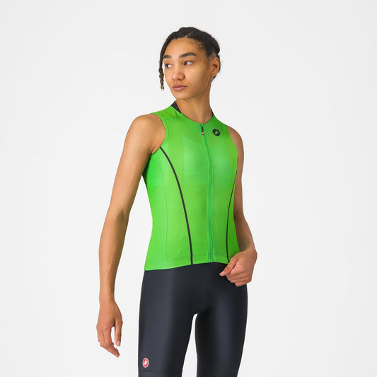 Maillot CASTELLI ANIMA FLOW Femme Sans Manches Vert