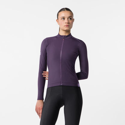 CASTELLI ESPRESSO THERMAL 2 langærmet cykeltrøje til kvinder i lilla