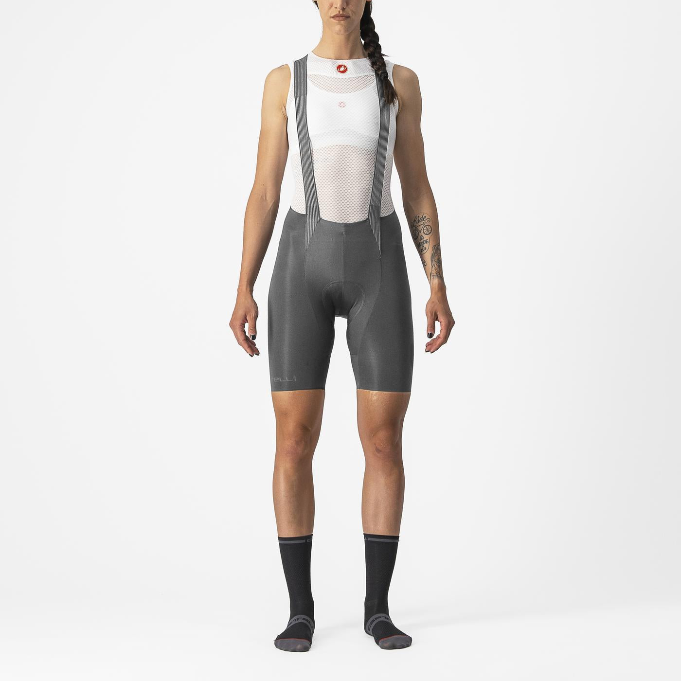 Cykelshorts med Breteller CASTELLI FREE AERO RC W Dam Grå