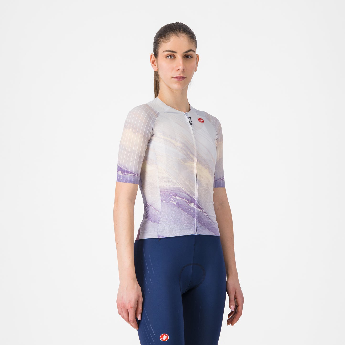 Tröja CASTELLI AERO PRO 8S Dam Korta Ärmar Flerfärgad