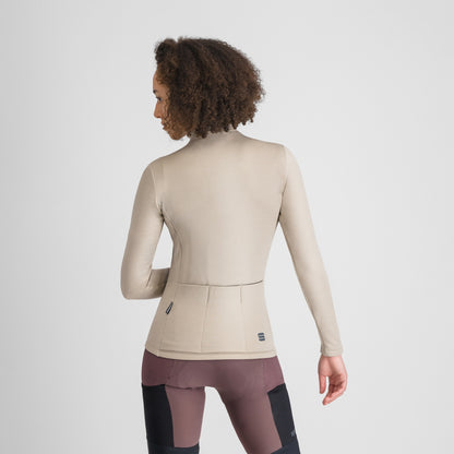 Ženski kolesarski dres SPORTFUL SUPERGIARA WOOL z dolgimi rokavi, bež