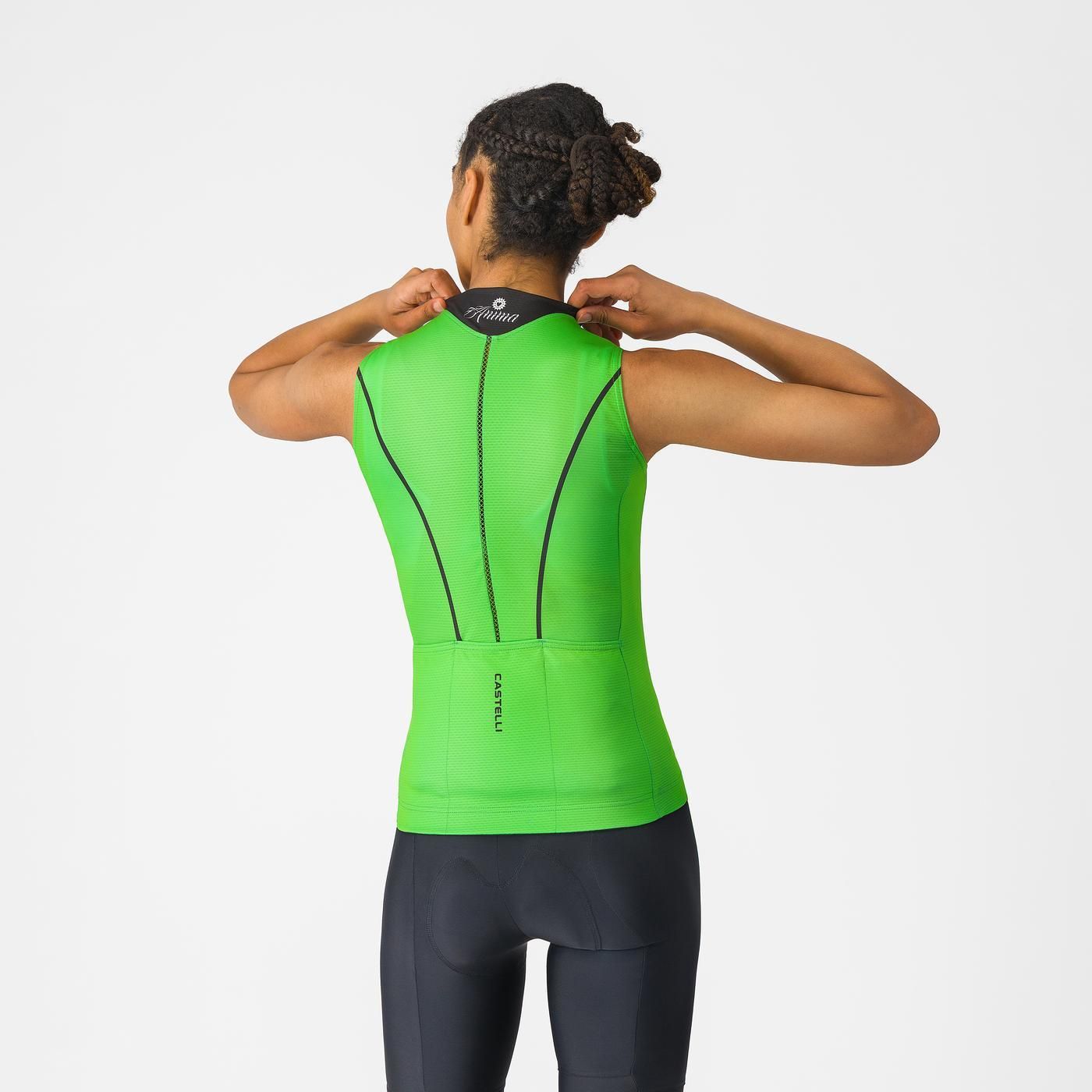 Maillot CASTELLI ANIMA FLOW Femme Sans Manches Vert