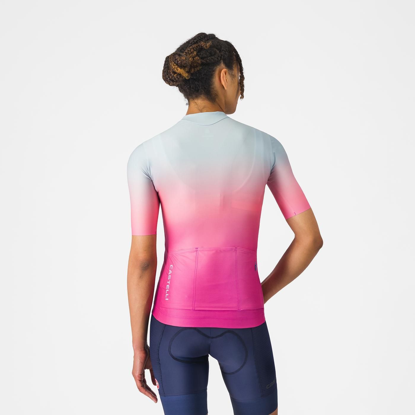 Trikot CASTELLI UPF Damen Kurzarm Rosa