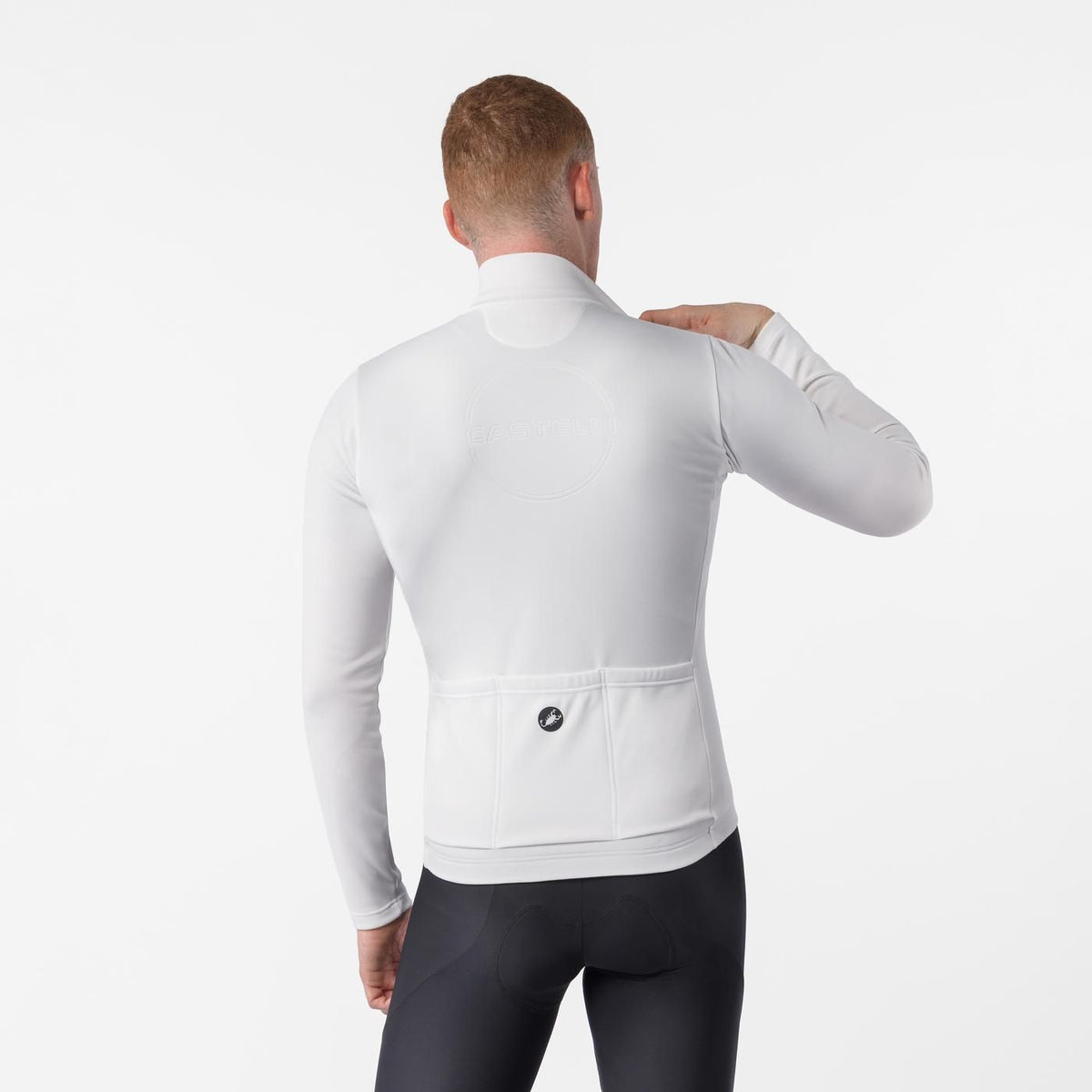 Колоездачна фланелка CASTELLI COMPETIZIONE THERMAL с дълги ръкави в цвят слонова кост