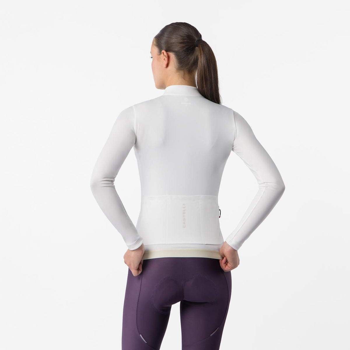 Camisola CASTELLI ESPRESSO THERMAL 2 Manga Comprida Mulher Marfim