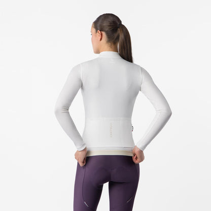 Langærmet Cykeltrøje CASTELLI ESPRESSO THERMAL 2 Dame Elfenben