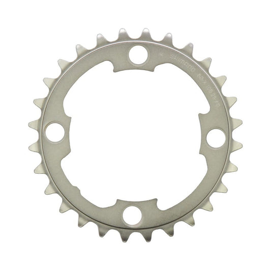 SHIMANO XTR M985 -kampisarjan sisempi eturatas, 10 vaihdetta, 4 pultin kiinnitys, 88 mm — eturatas valkoista taustaa vasten