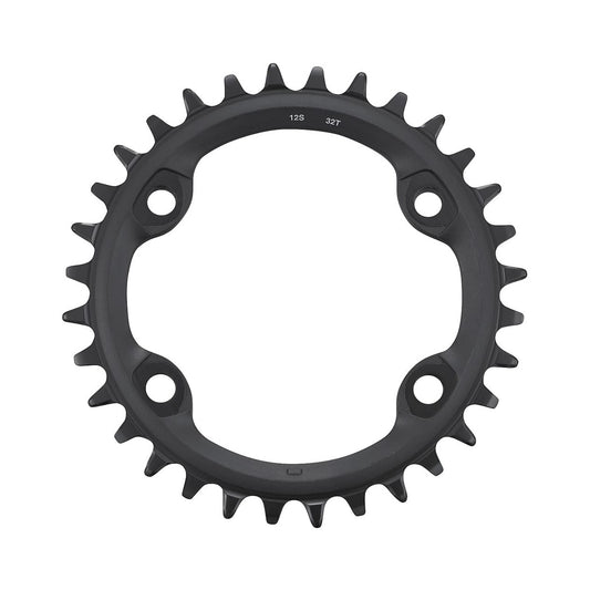 SHIMANO FC-MT610 -eturatas, 12-vaihteinen, nelipulttikiinnitys — eturatas valkoisella taustalla