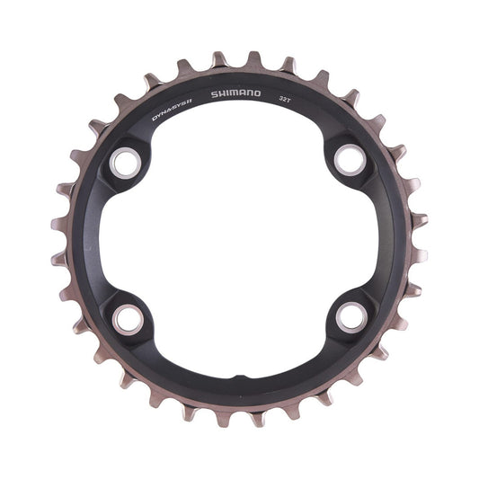 SHIMANO SLX M7000 -eturatas, 11-vaihteinen, nelipulttikiinnitys, 96 mm — eturatas valkoisella taustalla