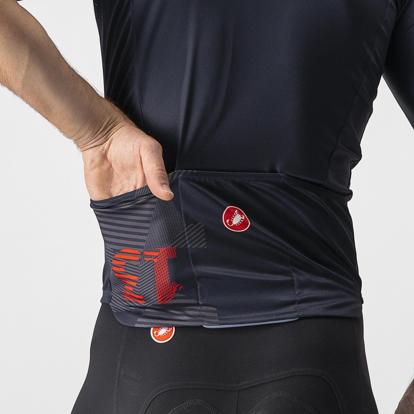 Maglia CASTELLI 13 SCREEN Maniche Corte Blu/Rosso