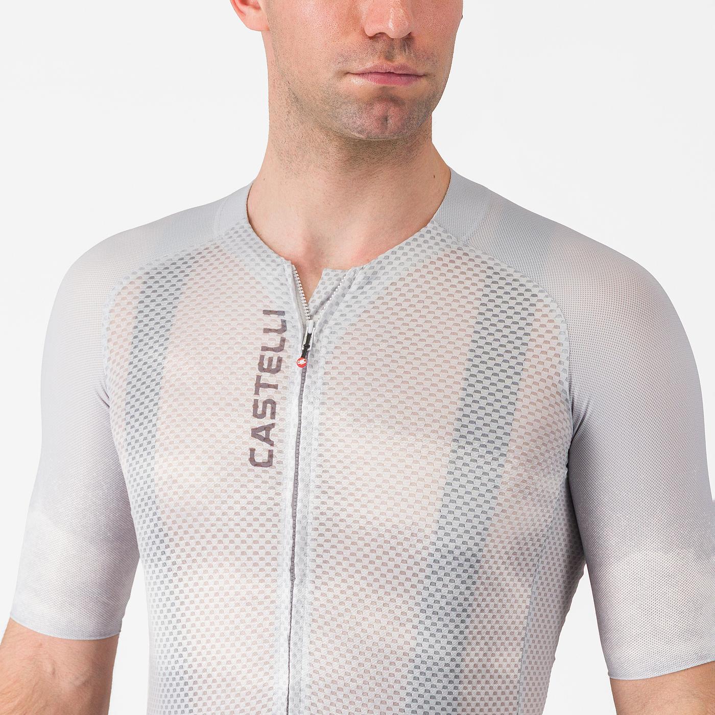Maillot CASTELLI CLIMBER'S A/C Manches Courtes Gris 2026