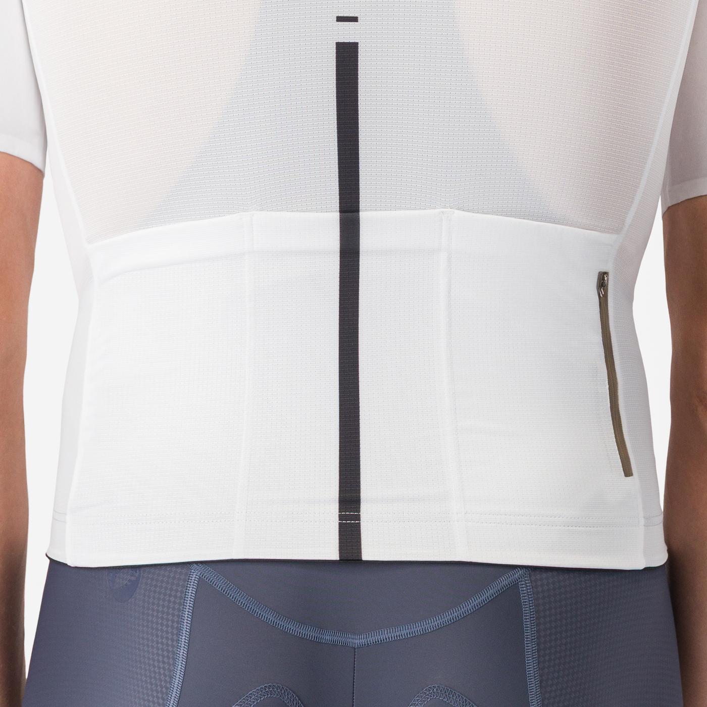 Maillot CASTELLI DRITTONE LOGO Mangas Cortas Blanco