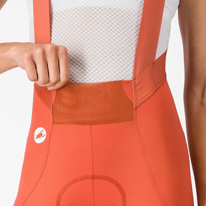 CASTELLI ESPRESSO 2 W DT naiste lühikesed traksidega rattapüksid Paprika
