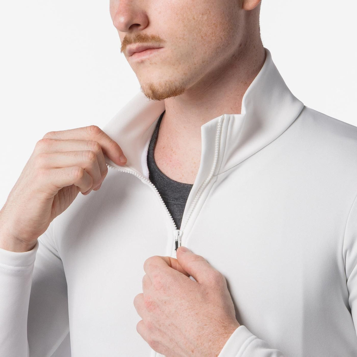 Колоездачна фланелка CASTELLI COMPETIZIONE THERMAL с дълги ръкави в цвят слонова кост