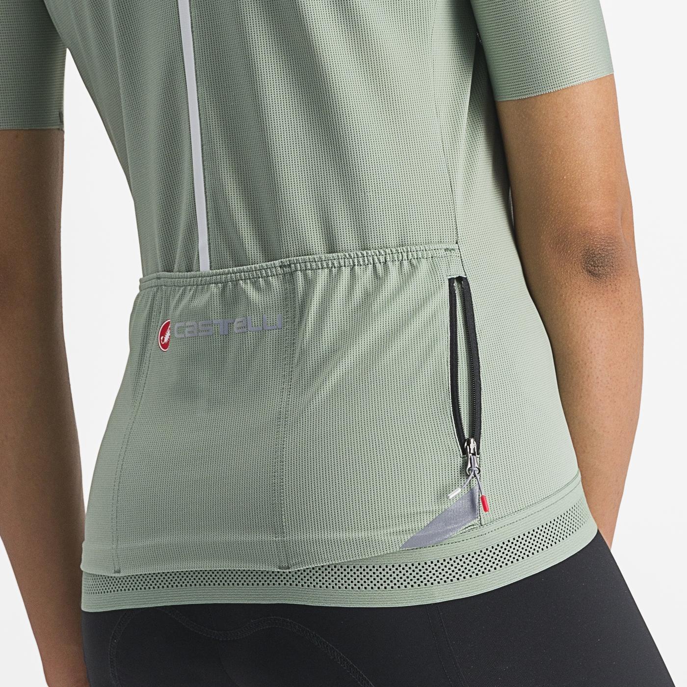 CASTELLI ENDURANCE W Dametrøje Korte Ærmer Grøn