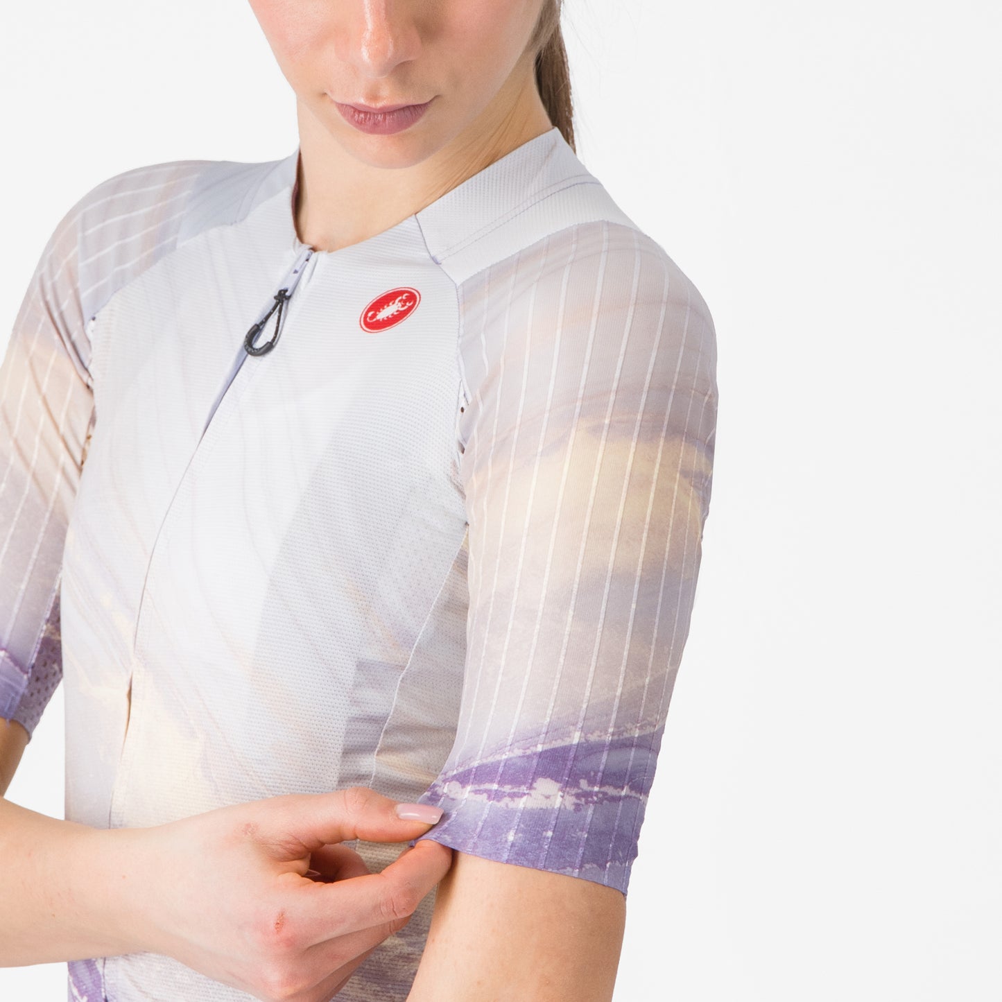 Tröja CASTELLI AERO PRO 8S Dam Korta Ärmar Flerfärgad