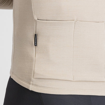 SPORTFUL SUPERGIARA WOOL langærmet cykeltrøje – beige