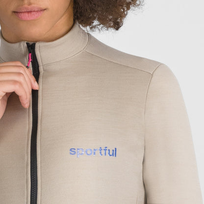 Ženski kolesarski dres SPORTFUL SUPERGIARA WOOL z dolgimi rokavi, bež
