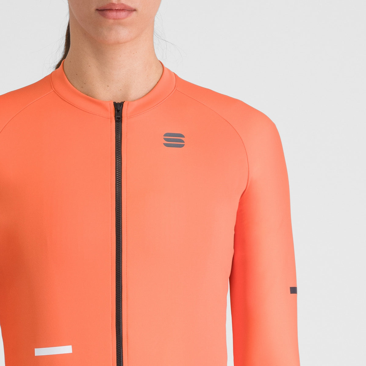 Rød SPORTFUL SUPERNOVA langærmet cykeltrøje til kvinder